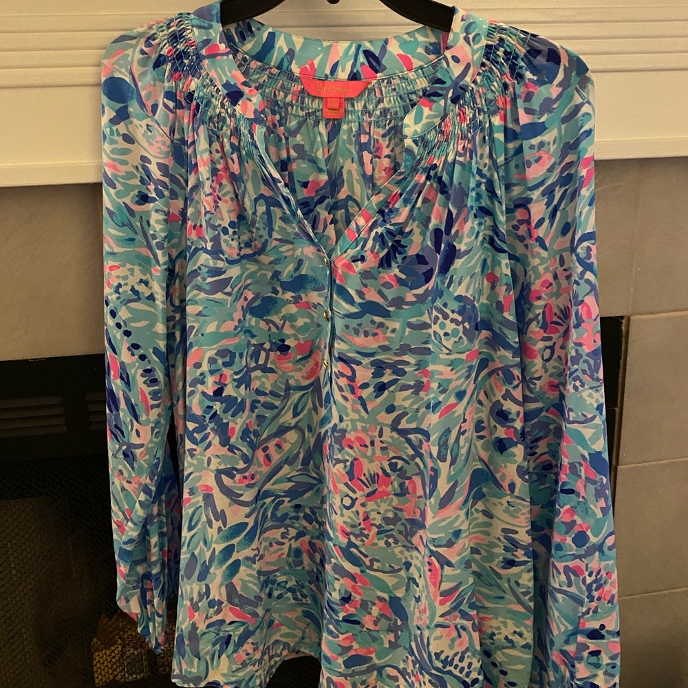 Lilly Pulitzer Elsa Silk Top - Picture 1 of 5